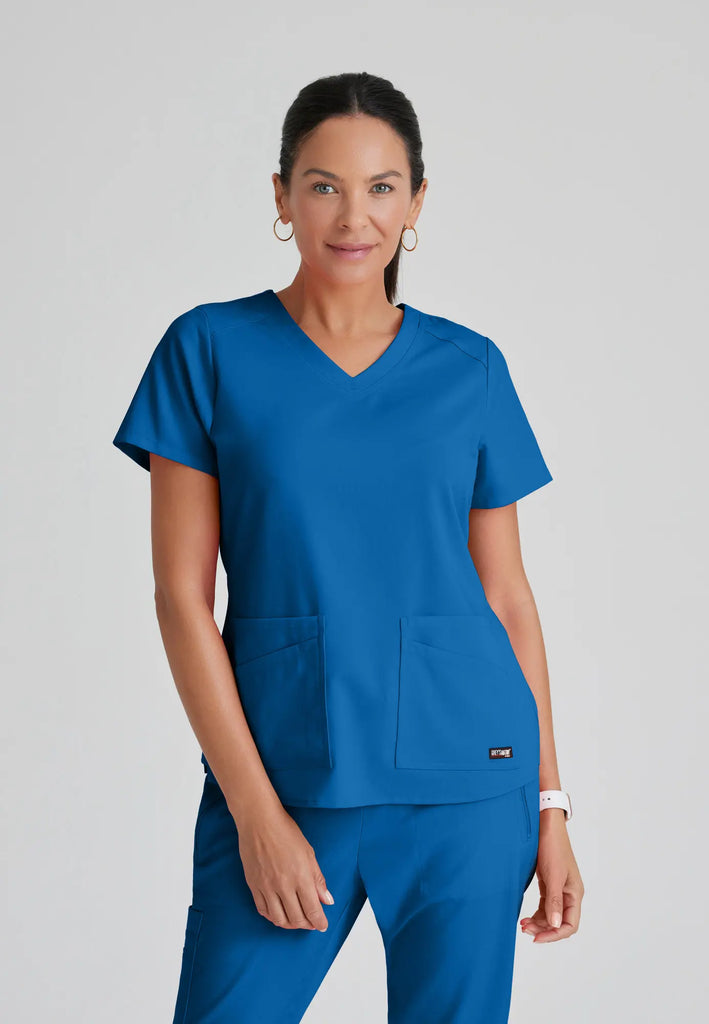 Barco Scrubs Women's Emma Top New Royal | scrub-supply.com