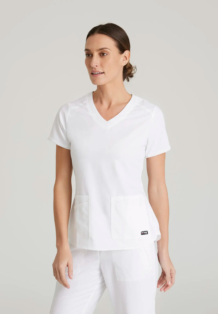 Barco Scrubs Women's Emma Top White | scrub-supply.com