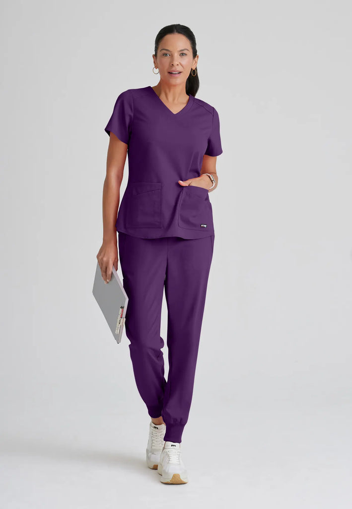 Barco Scrubs Women's Emma Top Eggplant | scrub-supply.com