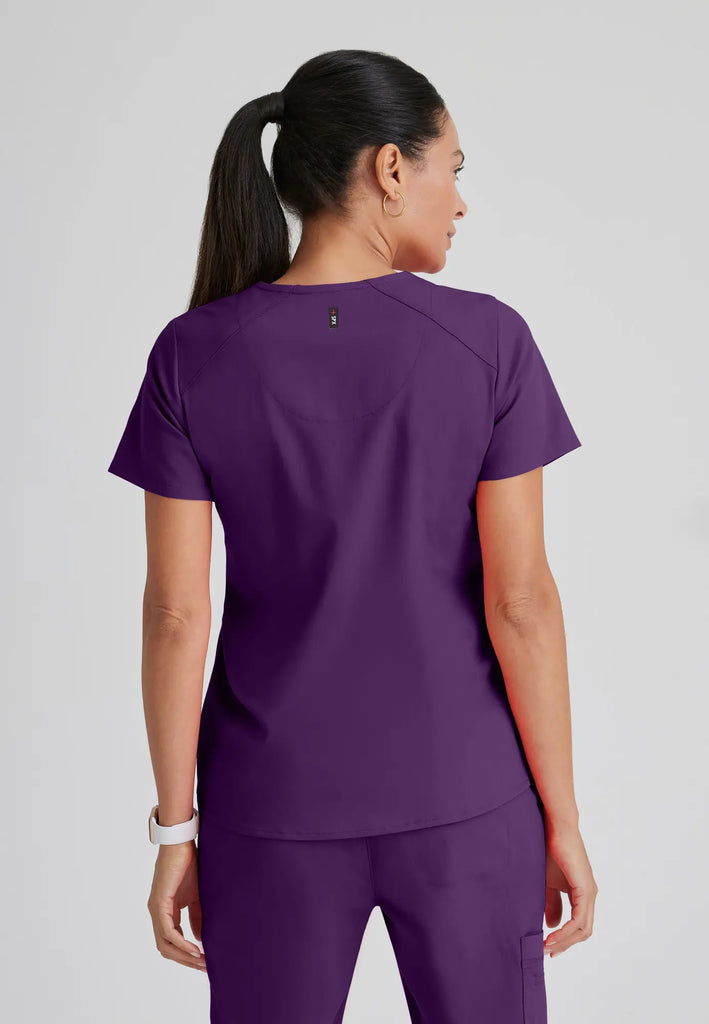 Barco Scrubs Women's Emma Top Eggplant | scrub-supply.com