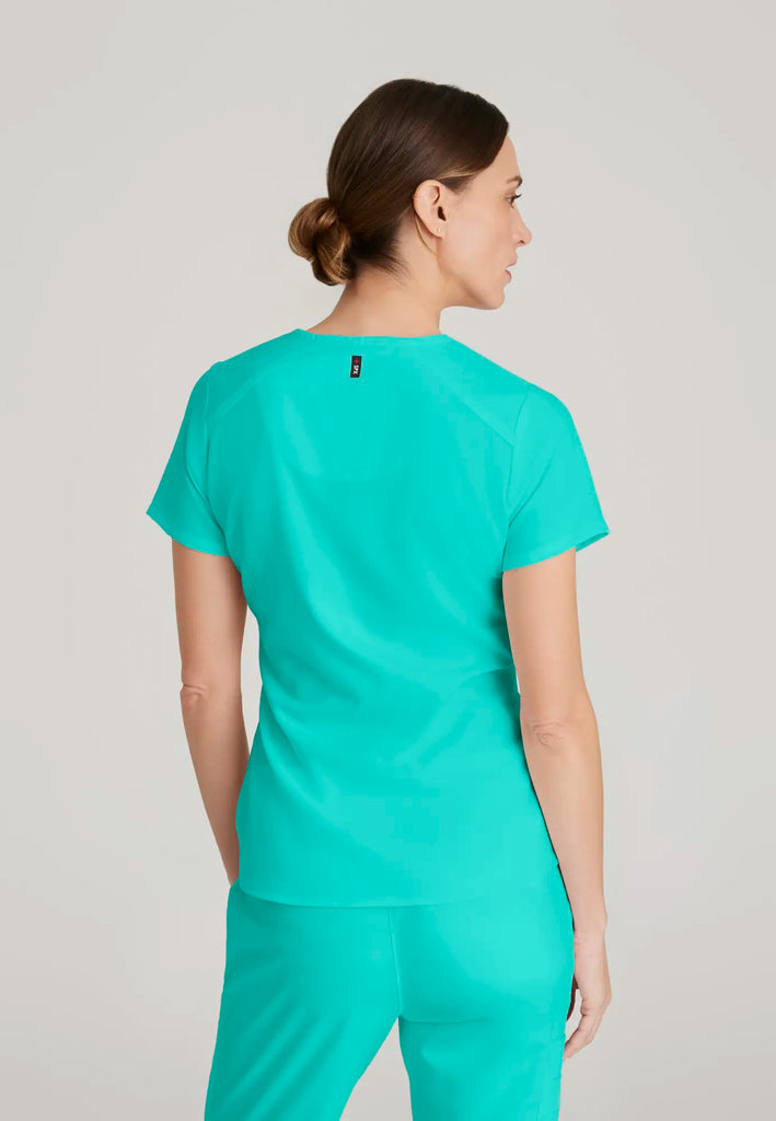 Barco Scrubs Women's Emma Top Alpine Aqua | scrub-supply.com