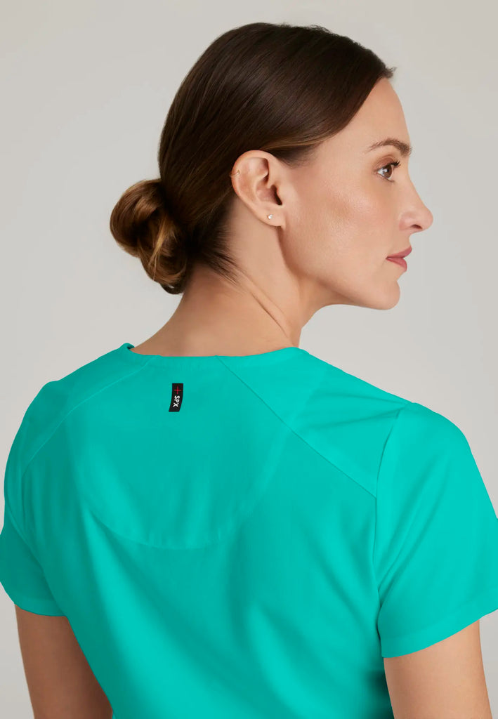 Barco Scrubs Women's Emma Top Alpine Aqua | scrub-supply.com