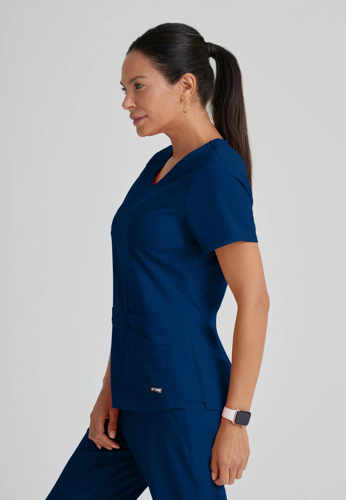 Barco Scrubs Women's Emma Top Indigo | scrub-supply.com