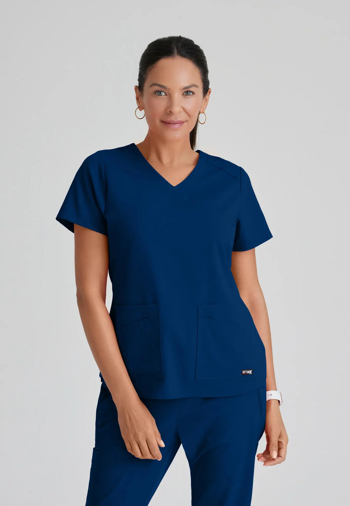 Barco Scrubs Women's Emma Top Indigo | scrub-supply.com