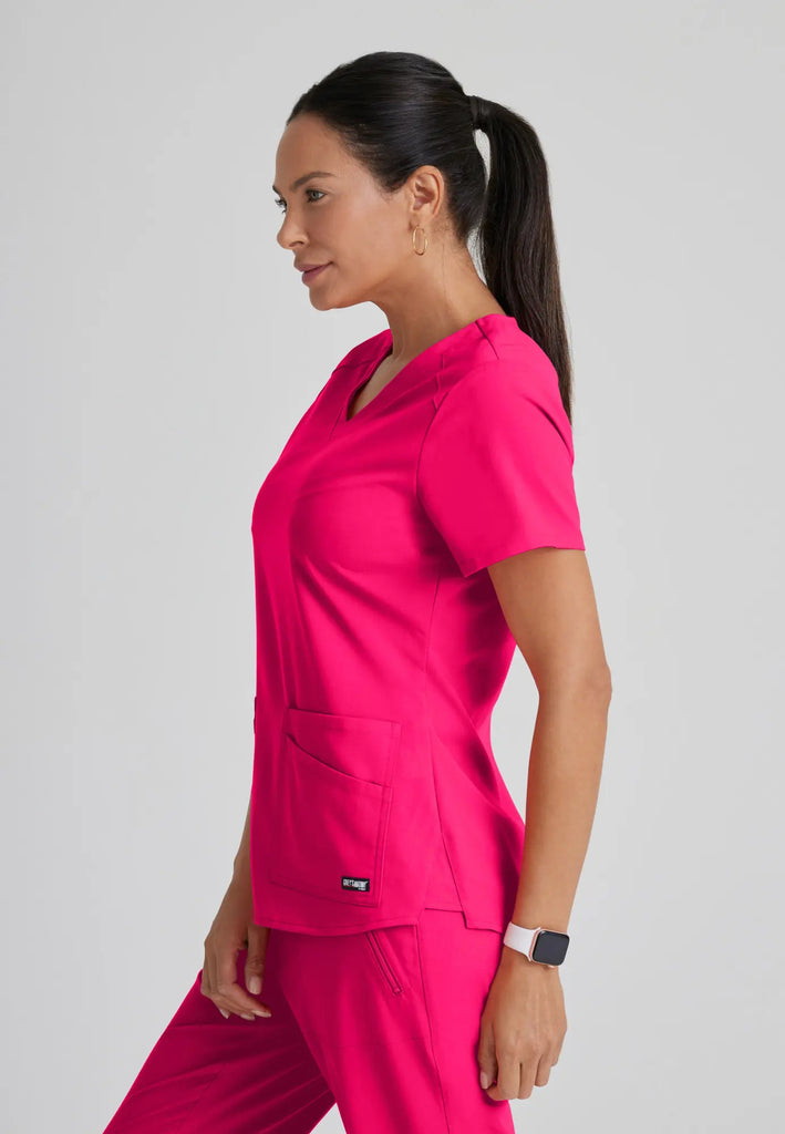 Barco Scrubs Women's Emma Top Vibrance Pink | scrub-supply.com