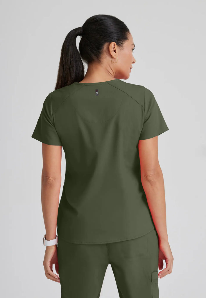 Barco Scrubs Women's Emma Top Olive | scrub-supply.com