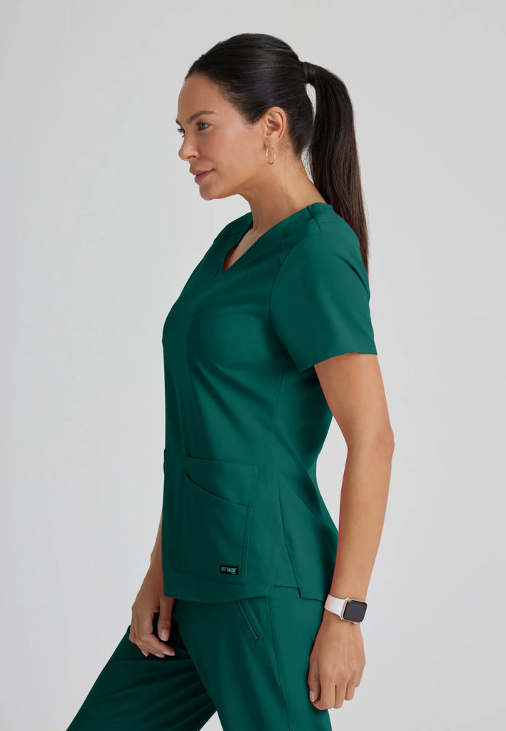 Barco Scrubs Women's Emma Top Hunter Green | scrub-supply.com