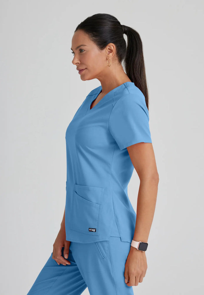 Barco Scrubs Women's Emma Top Ceil Blue | scrub-supply.com