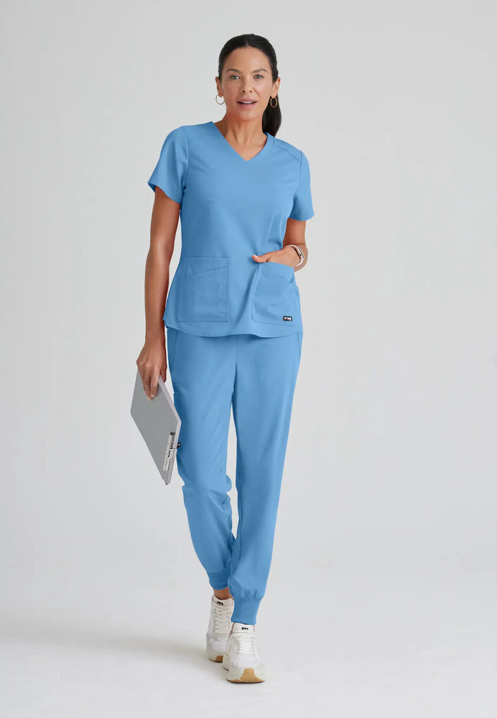 Barco Scrubs Women's Emma Top Ceil Blue | scrub-supply.com