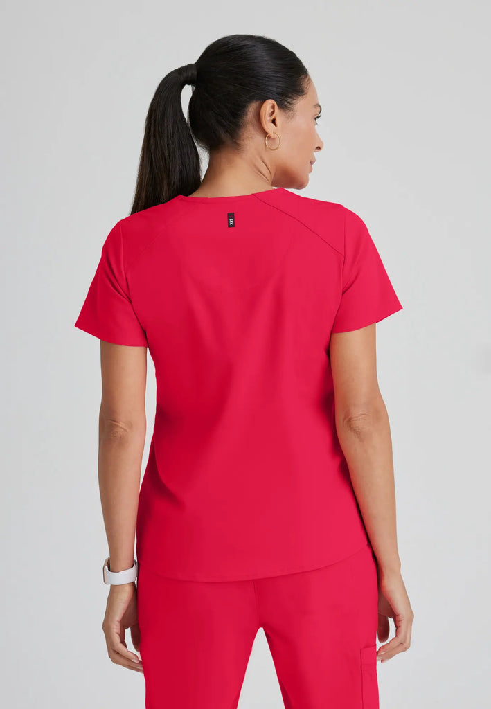 Barco Scrubs Women's Emma Top Scarlet Red | scrub-supply.com