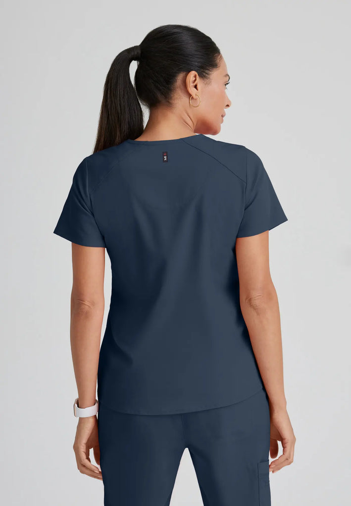 Barco Scrubs Women's Emma Top Steel | scrub-supply.com