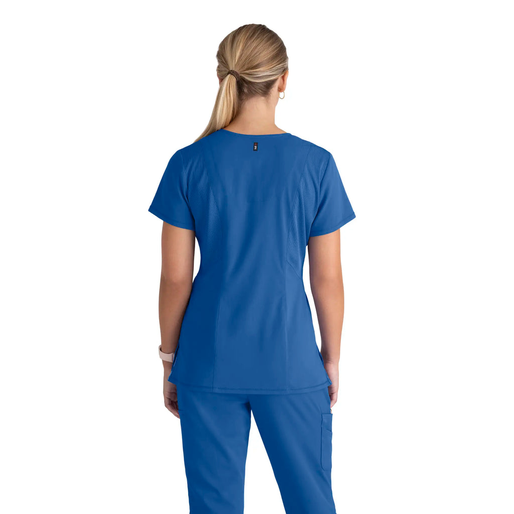 Barco Scrubs Women's Serena Top New Royal | scrub-supply.com