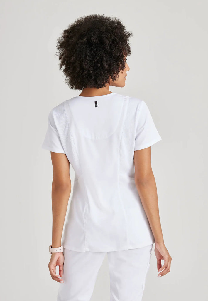 Barco Scrubs Women's Serena Top White | scrub-supply.com