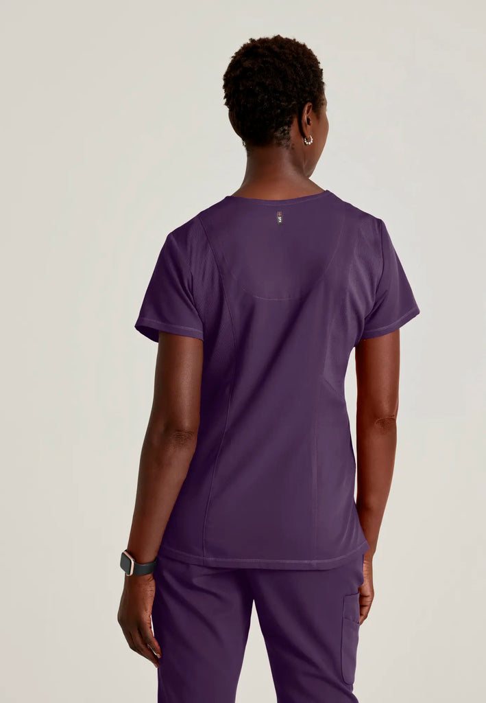 Barco Scrubs Women's Serena Top Eggplant | scrub-supply.com