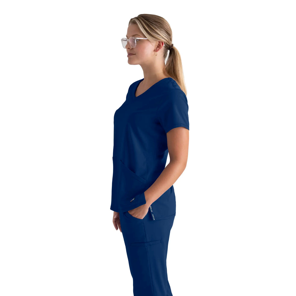 Barco Scrubs Women's Serena Top Indigo | scrub-supply.com