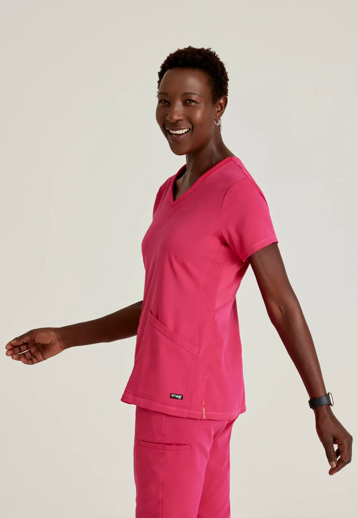 Barco Scrubs Women's Serena Top Vibrance Pink | scrub-supply.com