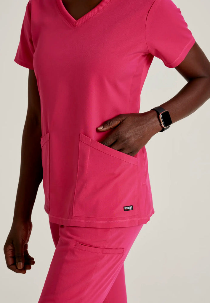 Barco Scrubs Women's Serena Top Vibrance Pink | scrub-supply.com