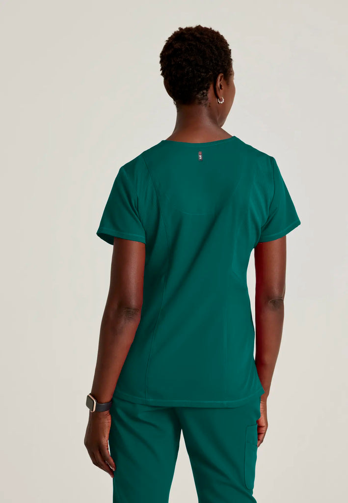 Barco Scrubs Women's Serena Top Hunter Green | scrub-supply.com