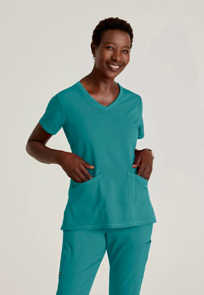 Barco Scrubs Women's Serena Top Teal | scrub-supply.com