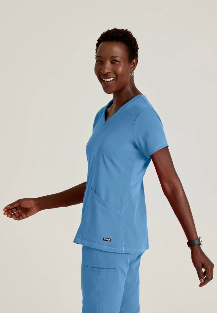 Barco Scrubs Women's Serena Top Ceil Blue | scrub-supply.com