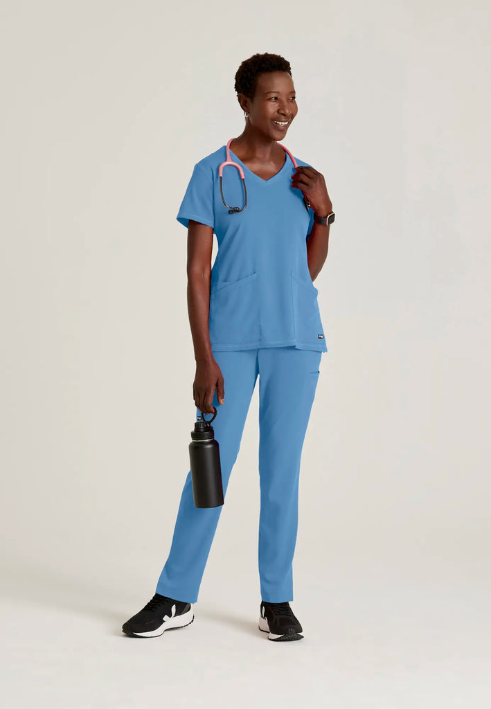 Barco Scrubs Women's Serena Top Ceil Blue | scrub-supply.com