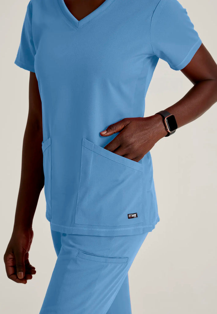 Barco Scrubs Women's Serena Top Ceil Blue | scrub-supply.com