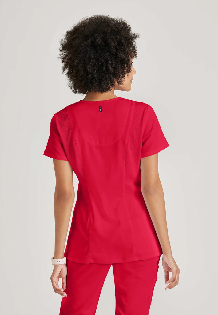 Barco Scrubs Women's Serena Top Scarlet Red | scrub-supply.com