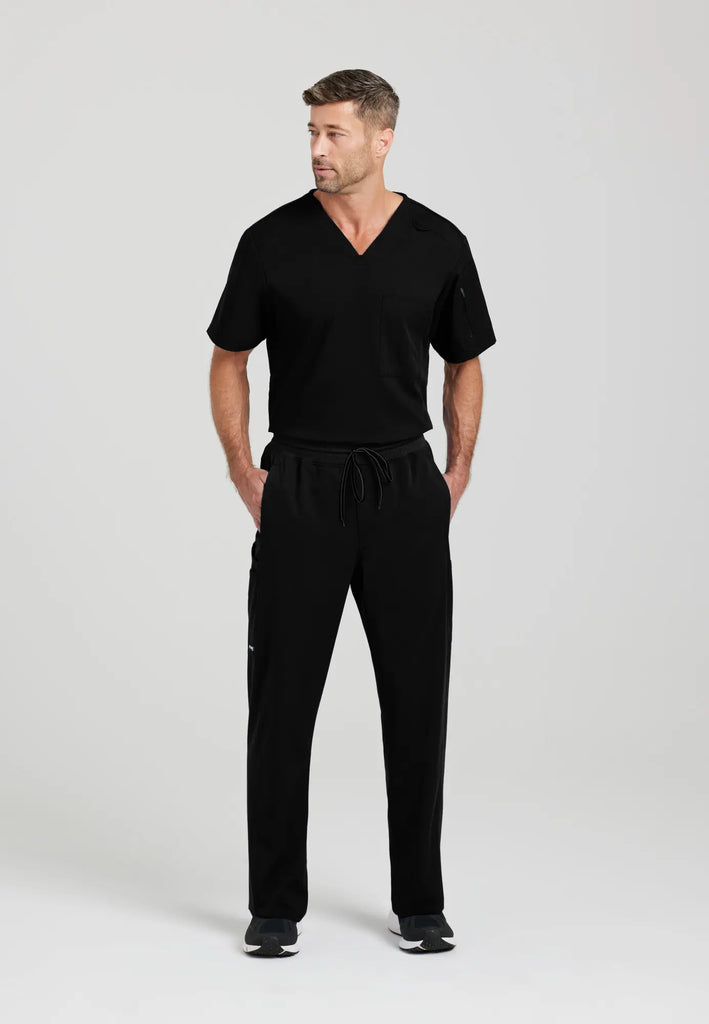 Barco Scrubs Men's Murphy Top Black | scrub-supply.com