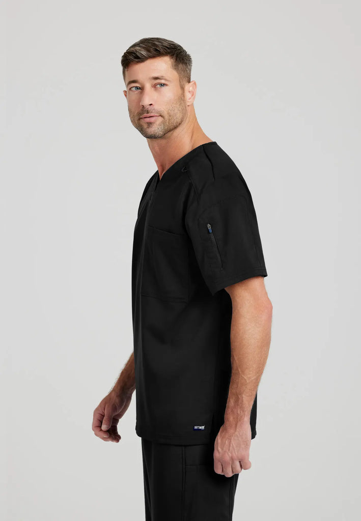 Barco Scrubs Men's Murphy Top Black | scrub-supply.com