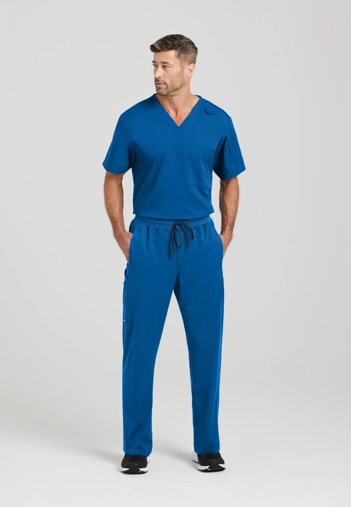 Barco Scrubs Men's Murphy Top New Royal | scrub-supply.com