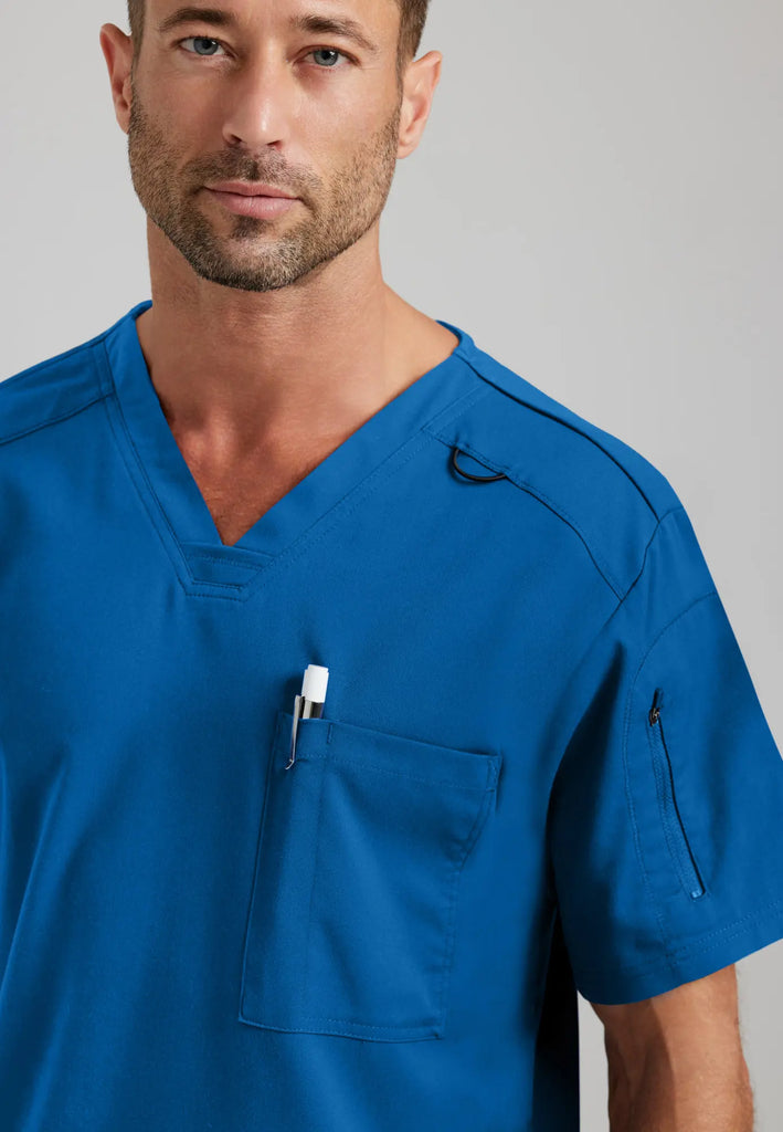 Barco Scrubs Men's Murphy Top New Royal | scrub-supply.com