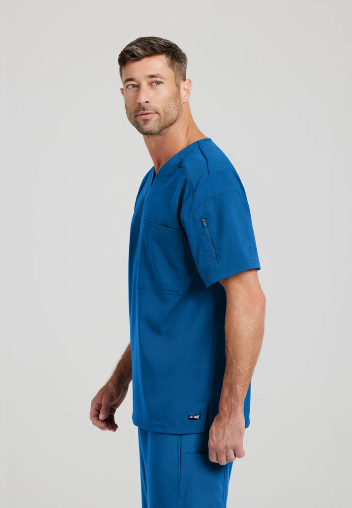 Barco Scrubs Men's Murphy Top New Royal | scrub-supply.com