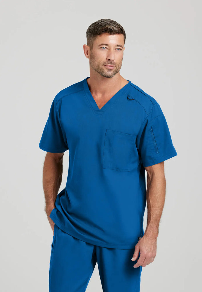 Barco Scrubs Men's Murphy Top New Royal | scrub-supply.com