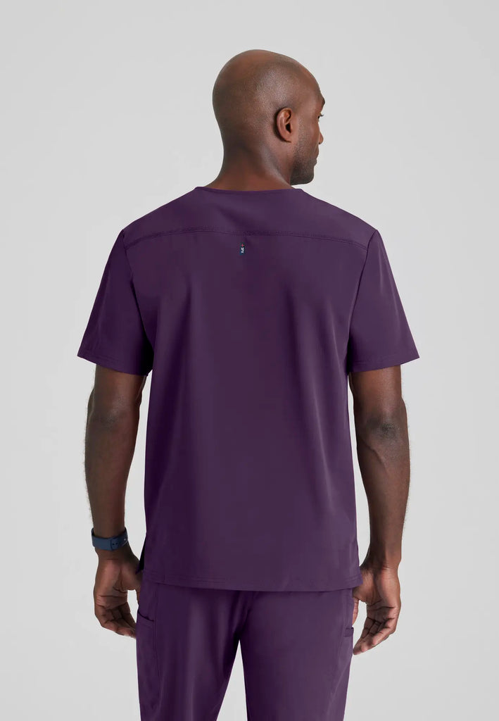 Barco Scrubs Men's Murphy Top Eggplant | scrub-supply.com