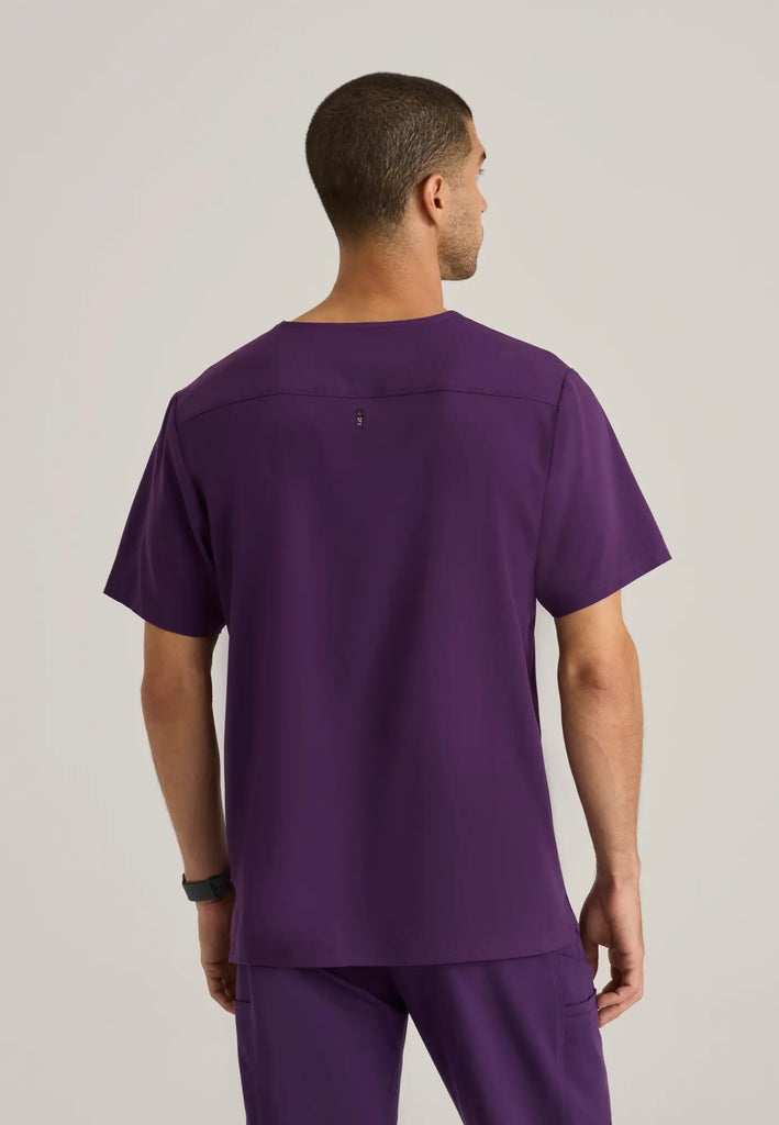 Barco Scrubs Men's Murphy Top Eggplant | scrub-supply.com