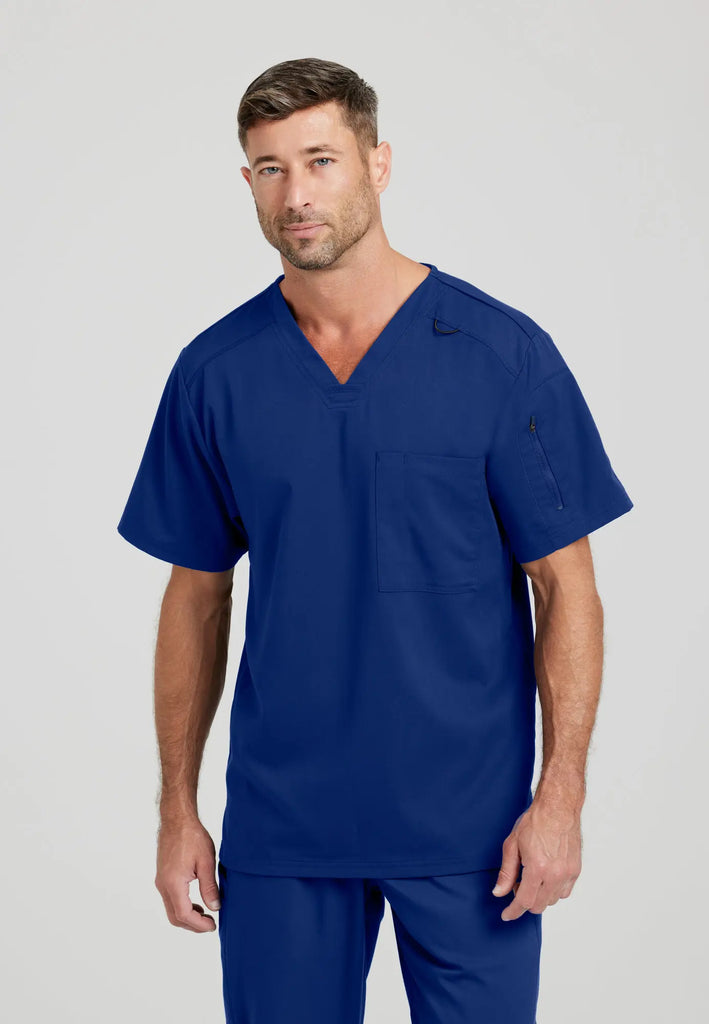 Barco Scrubs Men's Murphy Top Indigo | scrub-supply.com