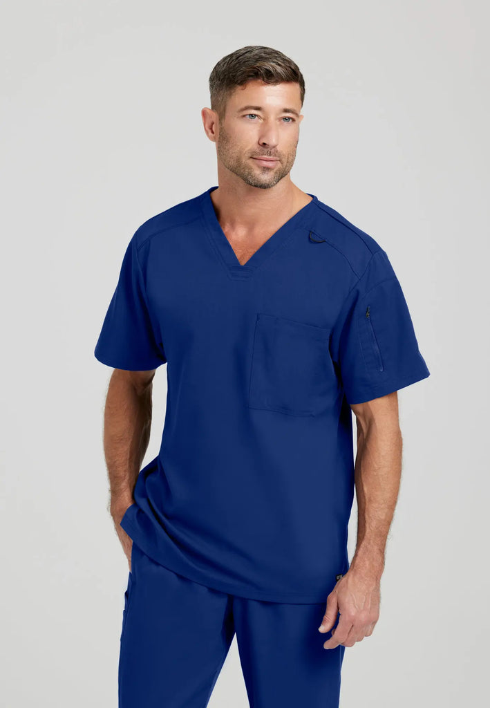 Barco Scrubs Men's Murphy Top Indigo | scrub-supply.com