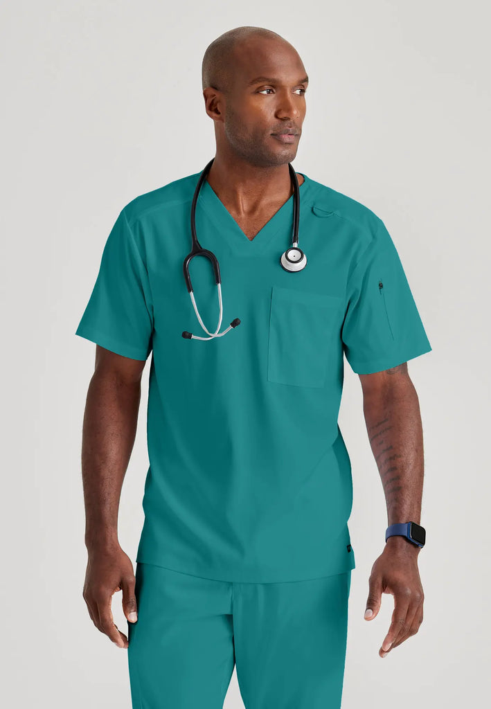 Barco Scrubs Men's Murphy Top Teal | scrub-supply.com