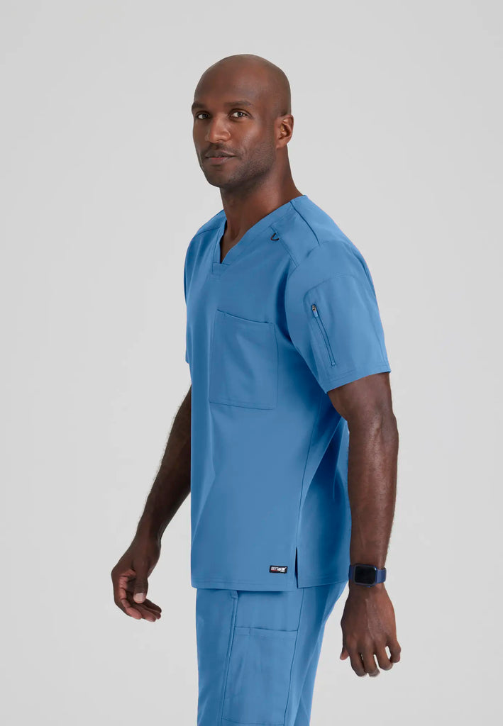 Barco Scrubs Men's Murphy Top Ceil Blue | scrub-supply.com