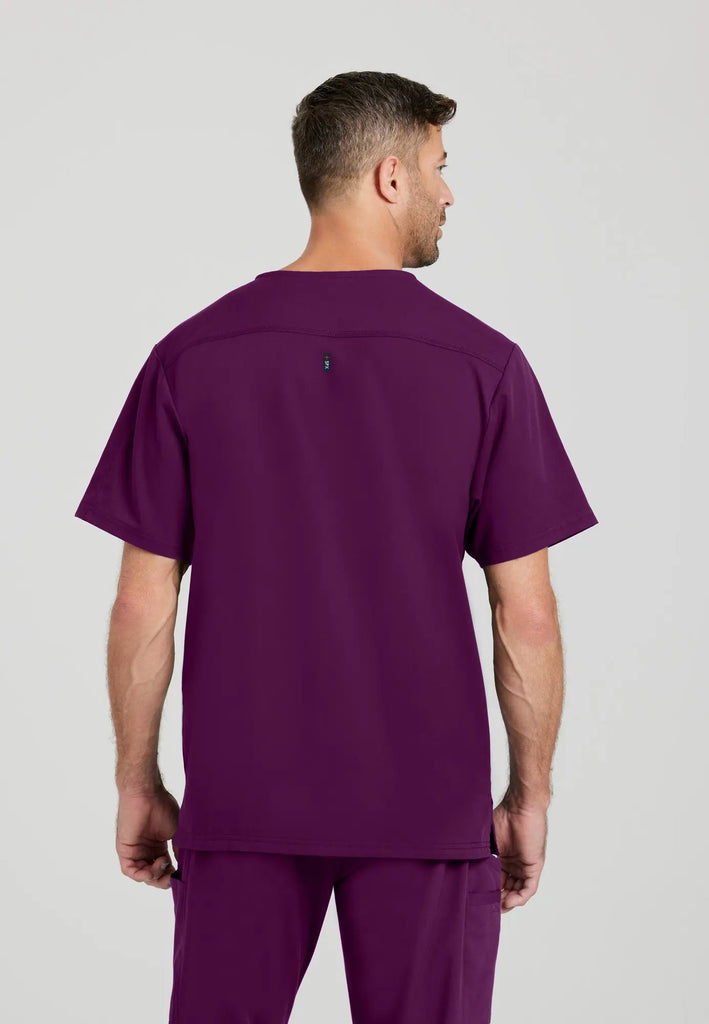 Barco Scrubs Men's Murphy Top Wine | scrub-supply.com