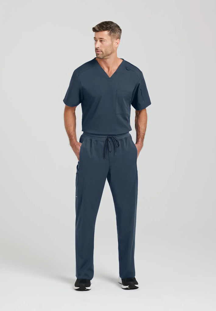 Barco Scrubs Men's Murphy Top Steel | scrub-supply.com