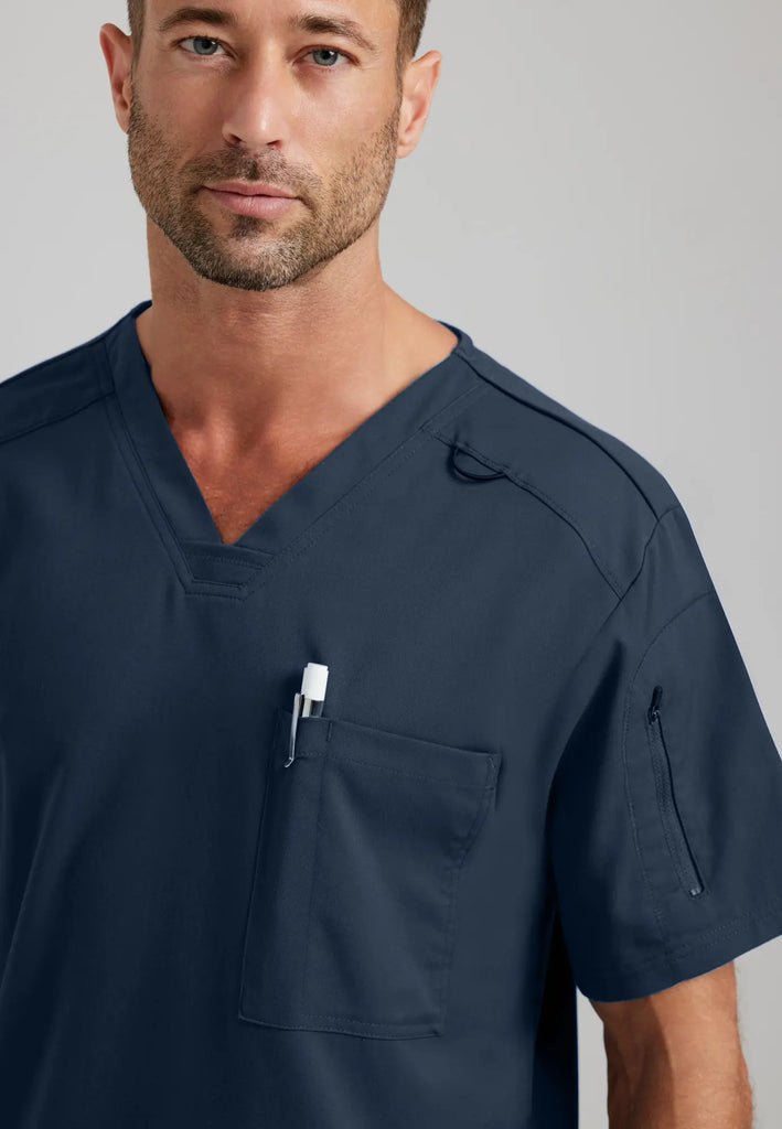 Barco Scrubs Men's Murphy Top Steel | scrub-supply.com