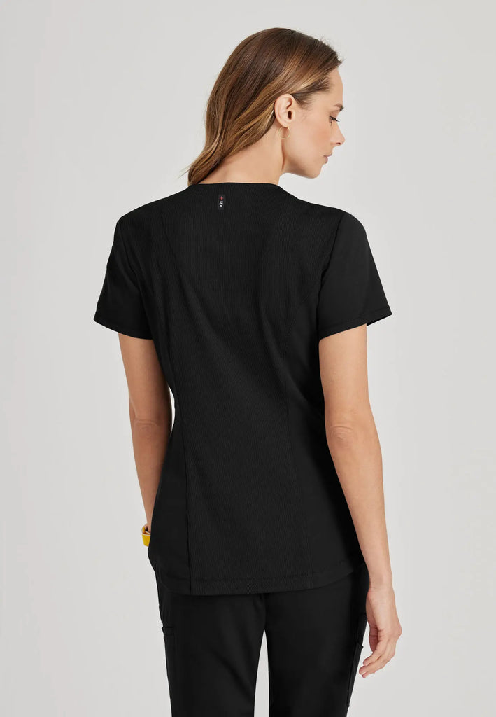 Barco Scrubs Women's Capri Tuck-in Top Black | scrub-supply.com