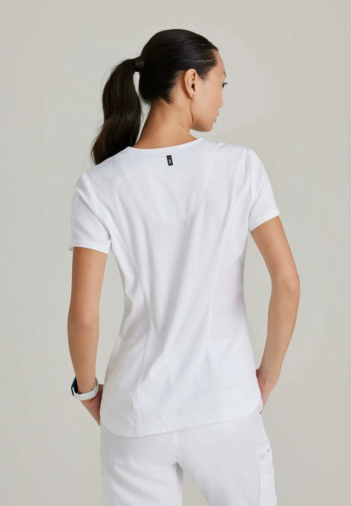 Barco Scrubs Women's Capri Tuck-in Top White | scrub-supply.com