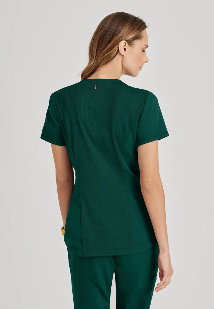 Barco Scrubs Women's Capri Tuck-in Top Hunter Green | scrub-supply.com