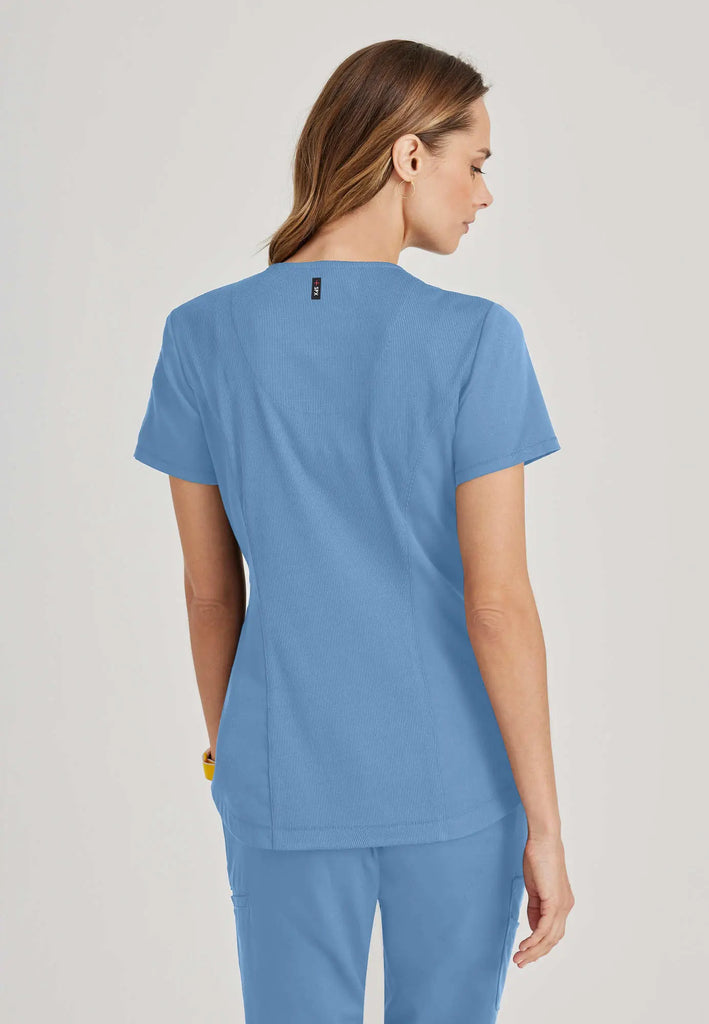 Barco Scrubs Women's Capri Tuck-in Top Ceil Blue | scrub-supply.com