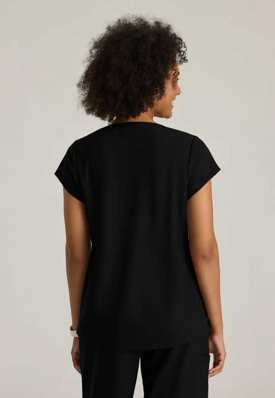 Grey's Anatomy by Barco Scrubs Women's Marisol Top Black | scrub-supply.com