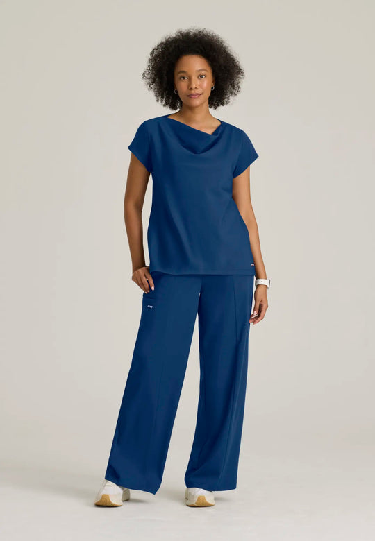 Grey's Anatomy by Barco Scrubs Women's Marisol Top Indigo | scrub-supply.com