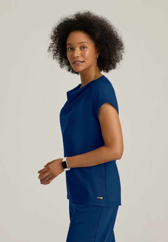 Grey's Anatomy by Barco Scrubs Women's Marisol Top Indigo | scrub-supply.com