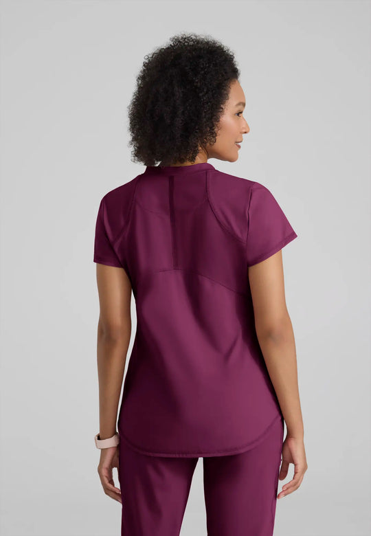 Grey's Anatomy by Barco Scrubs Women's Define Knit Top Wine | scrub-supply.com